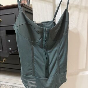 Free People Deep Teal Bodysuit